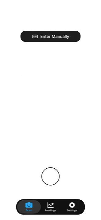 Health Scan Express app interface with scan button